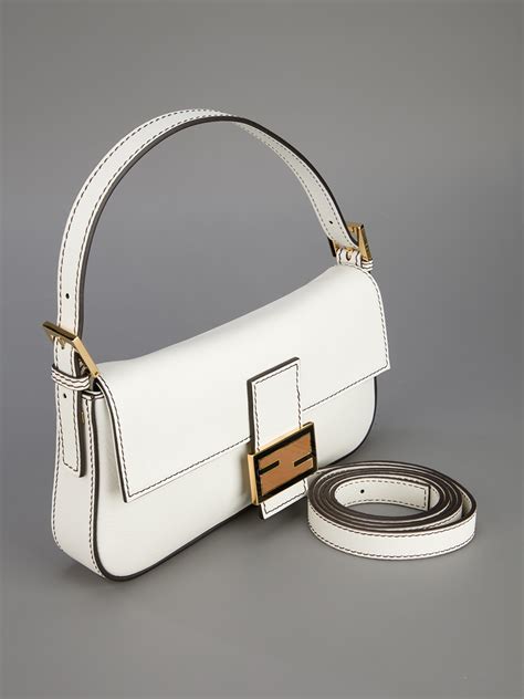 fendi baguette white